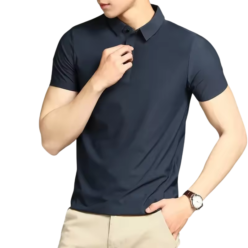 Men’s Polo Shirt with Collar Button