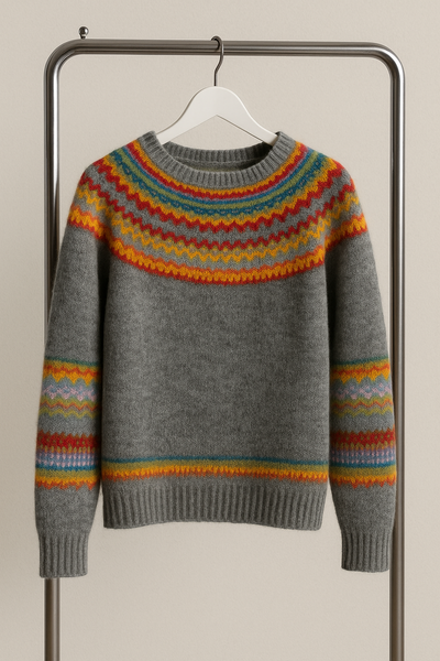 Clare - Women's Textured Sweater - Elegant - High Quality Fabric