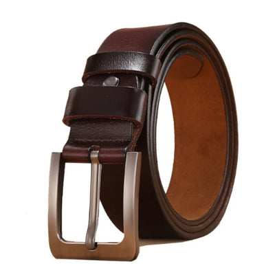 Classic Adjustable Belt for Men with Square Buckle