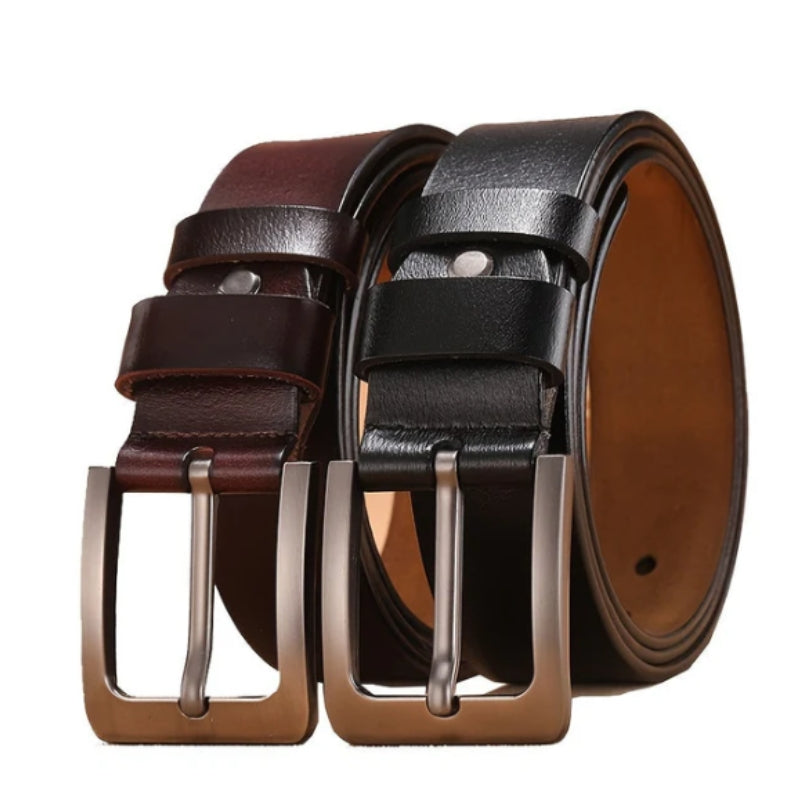 Classic Adjustable Belt for Men with Square Buckle