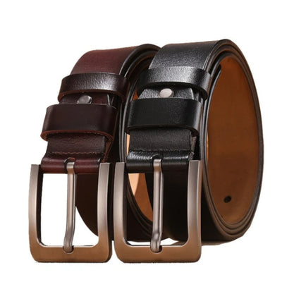 Classic Adjustable Belt for Men with Square Buckle