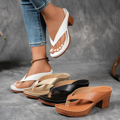 Women's T-Strap Open Toe High Heel Sandals