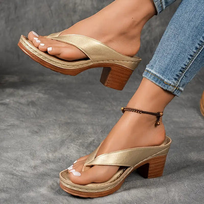 Women's T-Strap Open Toe High Heel Sandals