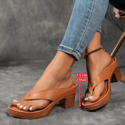 Women's T-Strap Open Toe High Heel Sandals