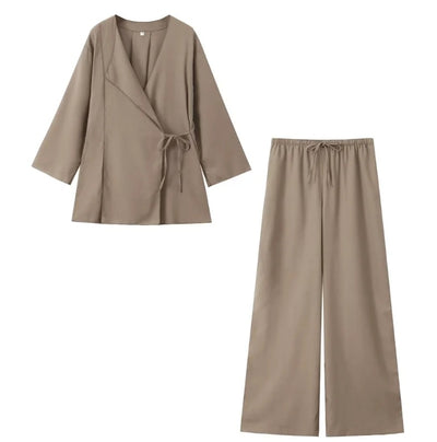 Eliana - Women's Linen Shirt Set