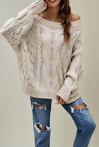 Elodie I Latte Cable Knit