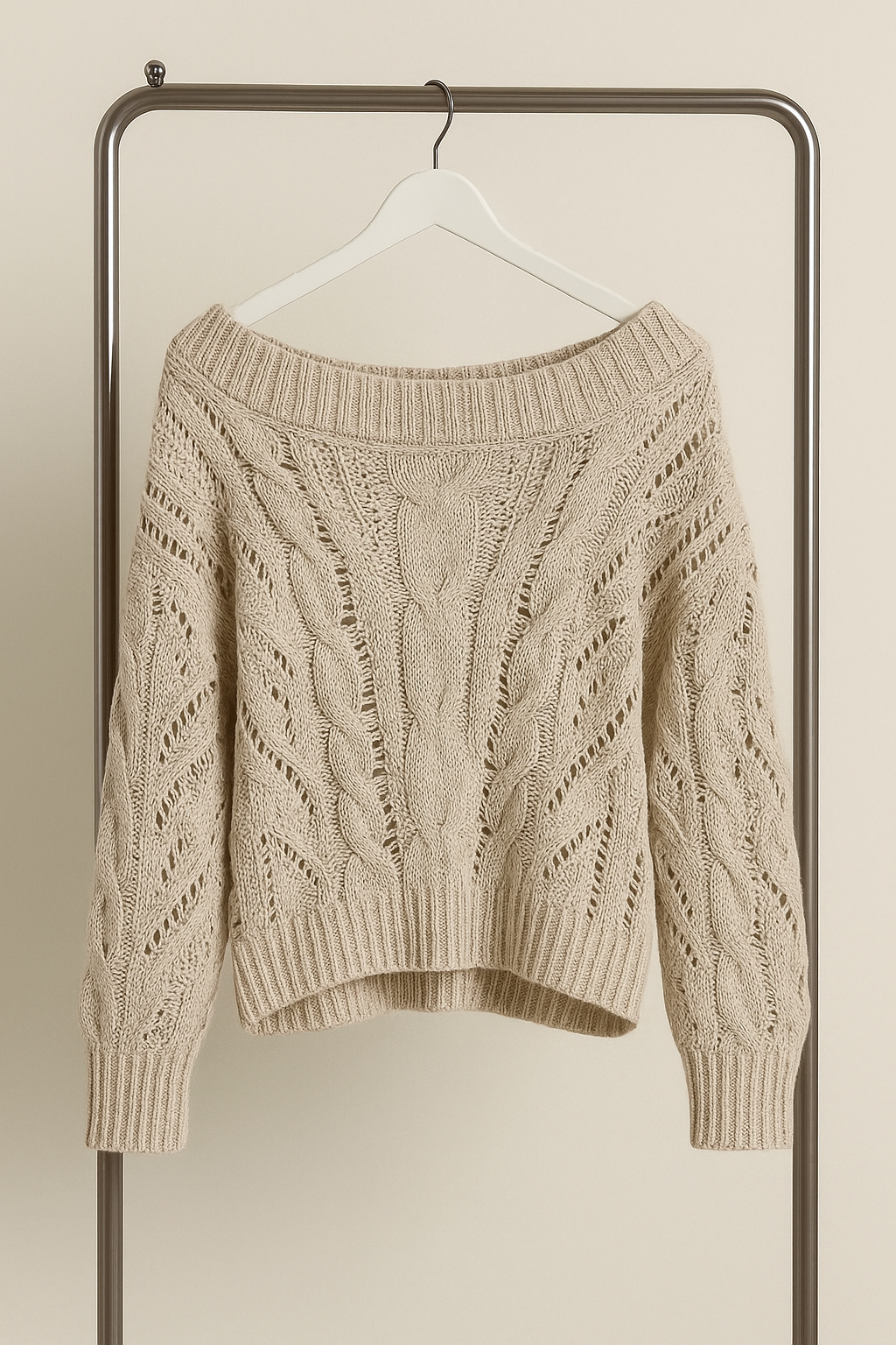 Elodie I Latte Cable Knit