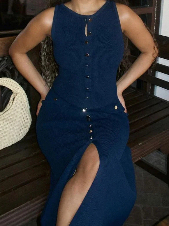Emy – Sculpted Knit Elegance Dress