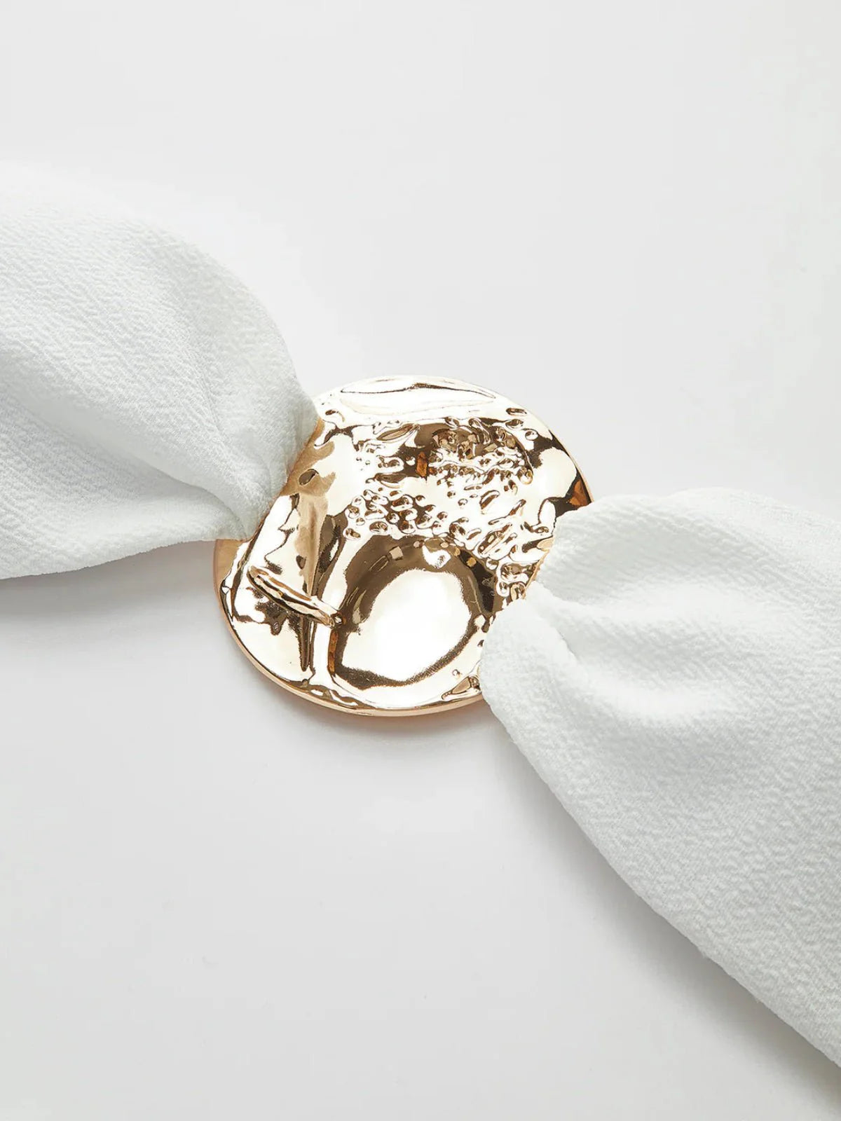 Three-Piece Bandeau Bikini Beach Set with Gold Accent and Cover-Up