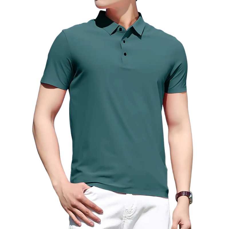 Men’s Polo Shirt with Collar Button
