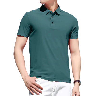 Men’s Polo Shirt with Collar Button