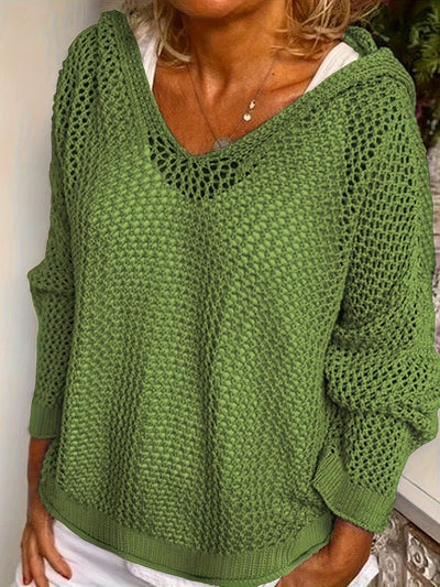 Harlow - Hooded Knit Sweater