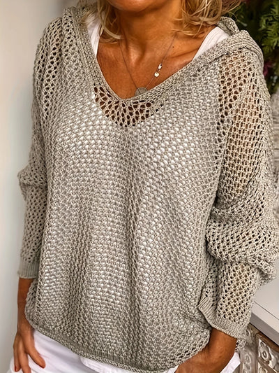 Harlow - Hooded Knit Sweater