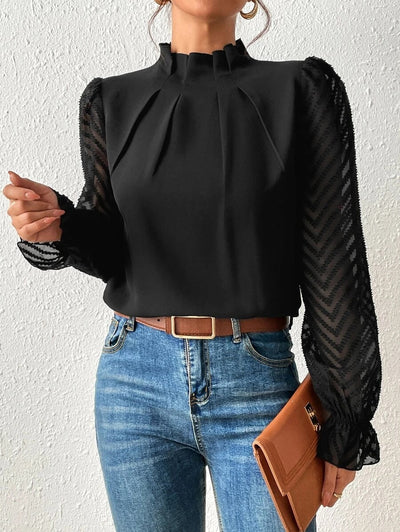 Imogen - Women's Mesh Long Sleeve Blouse