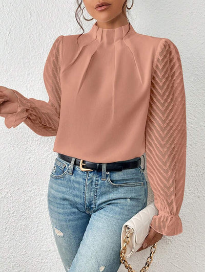 Imogen - Women's Mesh Long Sleeve Blouse
