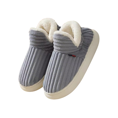 Indoor Plush Warm Winter Fleece-Lined Slippers