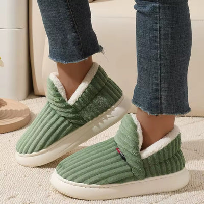 Indoor Plush Warm Winter Fleece-Lined Slippers