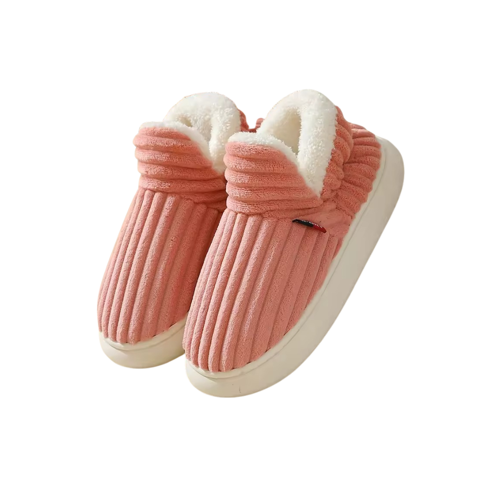 Indoor Plush Warm Winter Fleece-Lined Slippers