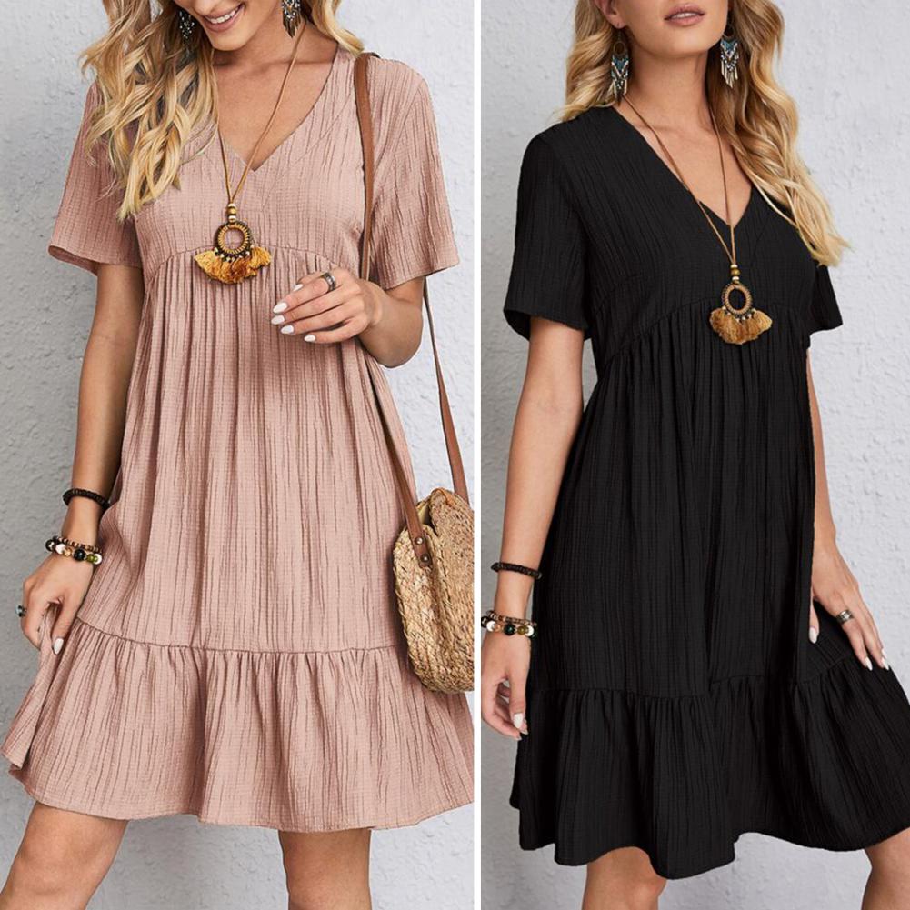 Jacinta – Tummy-Control Retro V-Neck Dress