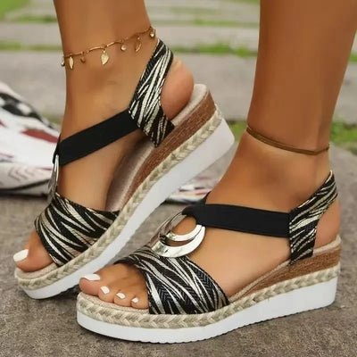 Kayla  - Comfort Casual Med High Heels Sandals
