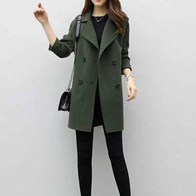 Olivia - Double Breasted Long Coat