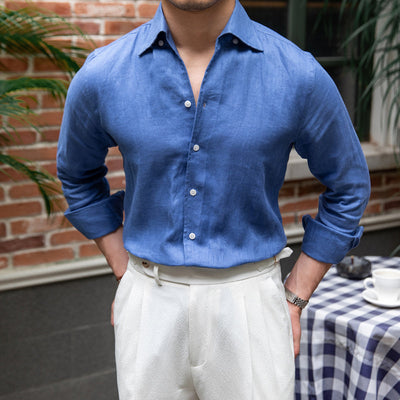 Men’s Button Shirt with Slim Fit Collar