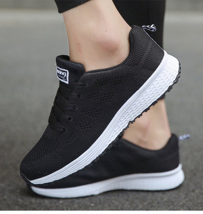 Low-Cut Women's Mesh Running Lace Up Sport Shoes