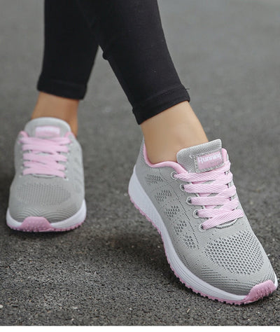Low-Cut Women's Mesh Running Lace Up Sport Shoes