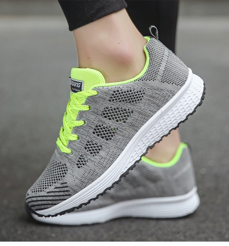 Low-Cut Women's Mesh Running Lace Up Sport Shoes
