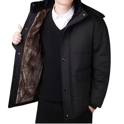 Men’s Winter Coat with Warm Inner Lining and Hood