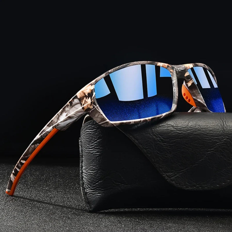 Men’s Camo Frame Sunglasses with Reflective Lens
