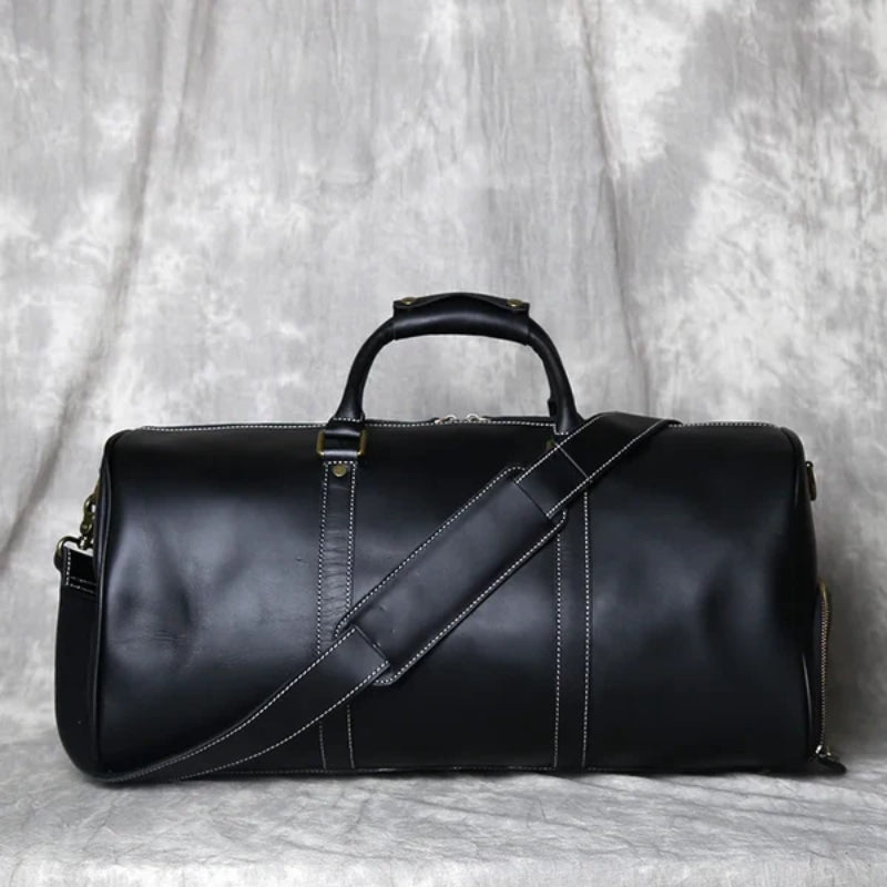 Men’s Travel Duffel Bag with Handle and Luggage Tag