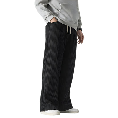 Men’s Wide-Leg Pants with Drawstring Waist