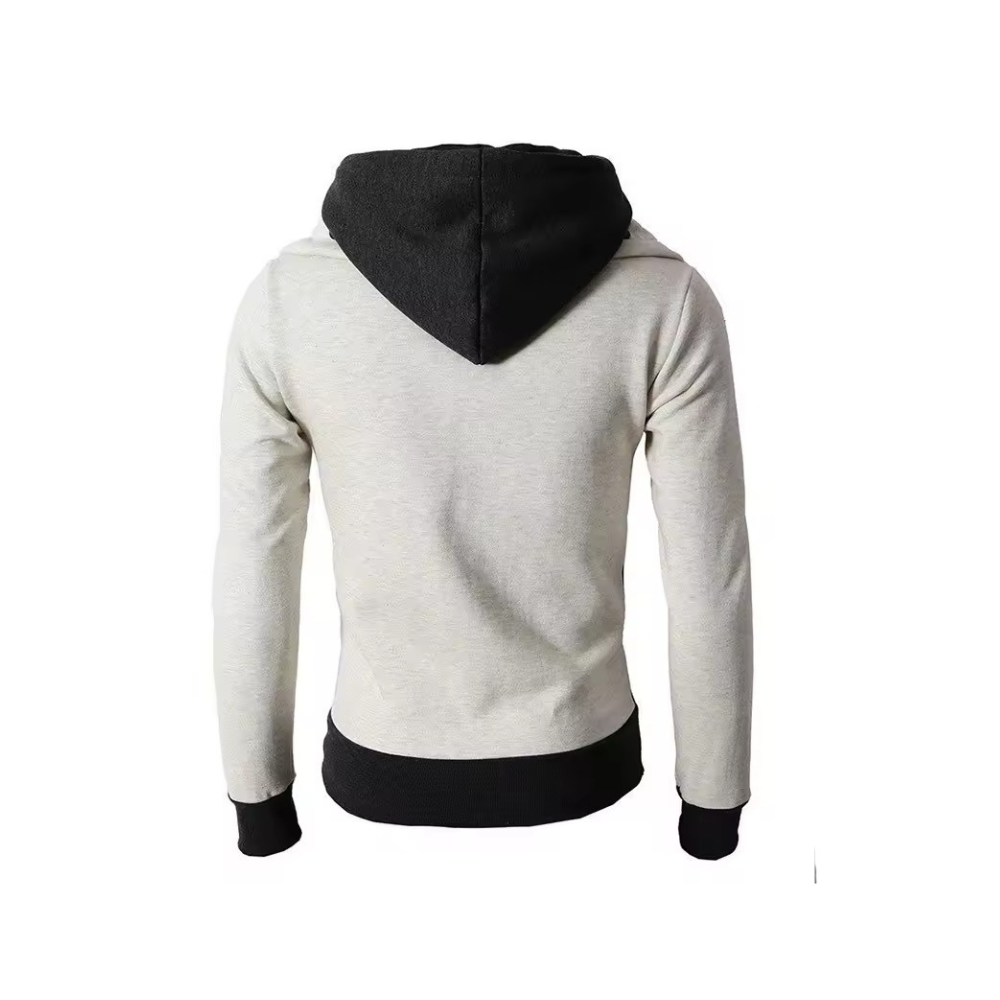 Men’s Zip-Up Hooded Full Sleeves Jacket with Drawstring