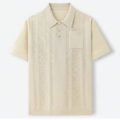 Men’s Polo Shirt with Button Front and Surface for Daily Use