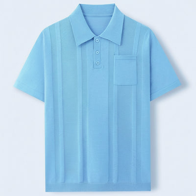 Men’s Polo Shirt with Button Front and Surface for Daily Use