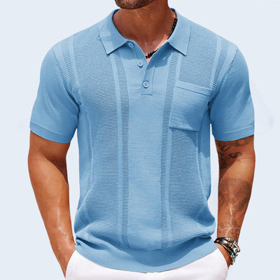 Men’s Polo Shirt with Button Front and Surface for Daily Use