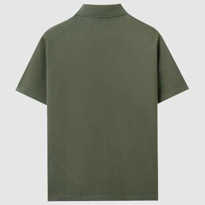 Men’s Short Sleeve Button Shirt with Patterned Front for Summer Use