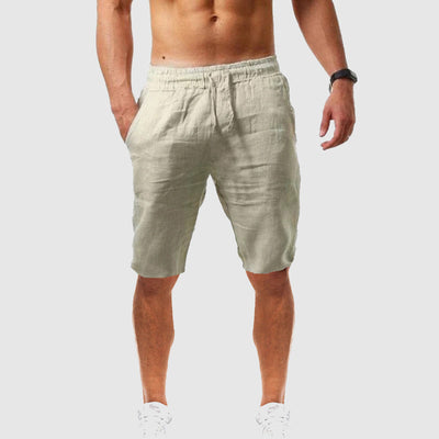 Men’s Shorts with Elastic Waist and Pocket Design for Warm Season Use