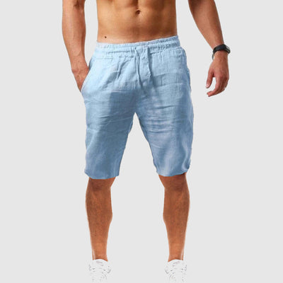 Men’s Shorts with Elastic Waist and Pocket Design for Warm Season Use