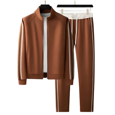 Men’s 2-Piece Tracksuit Set with Zip Jacket and Drawstring Pants