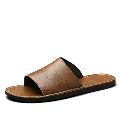 Men's Broad Upper Wide Strap Slide Sandals