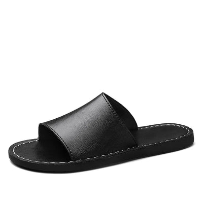 Men's Broad Upper Wide Strap Slide Sandals