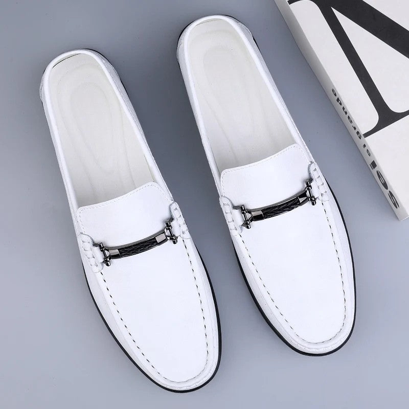 Men's Business Slip On Loafers with Buckle Design