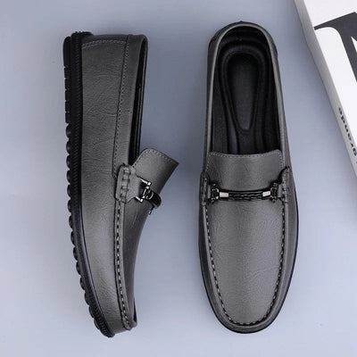 Men's Business Slip On Loafers with Buckle Design