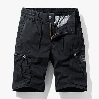 Men's Cargo Shorts with Multiple Pockets Drawstring