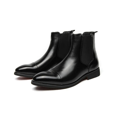 Men's Chelsea Ankle Boots with Block Heel