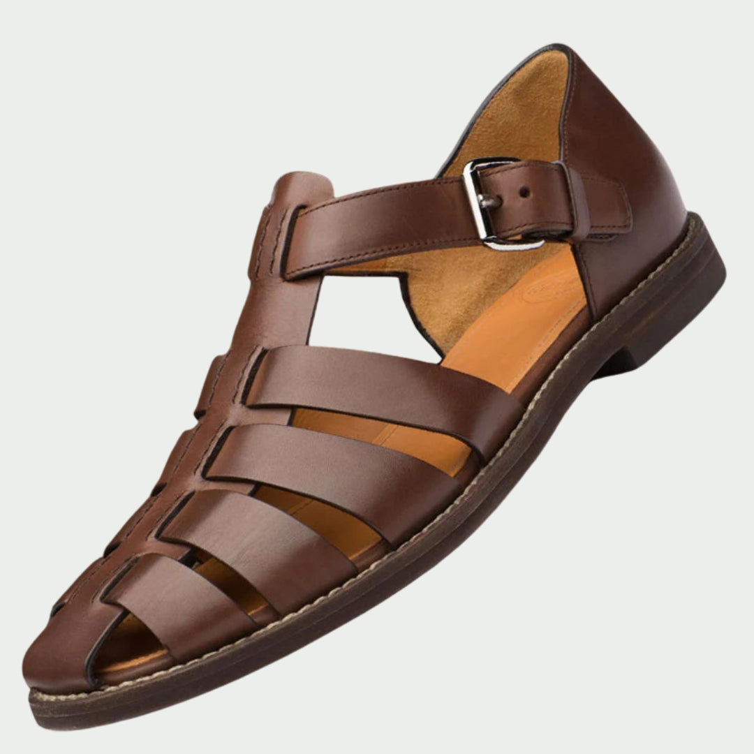 Men's Closed Toe Gladiator Sandals with Buckle Strap