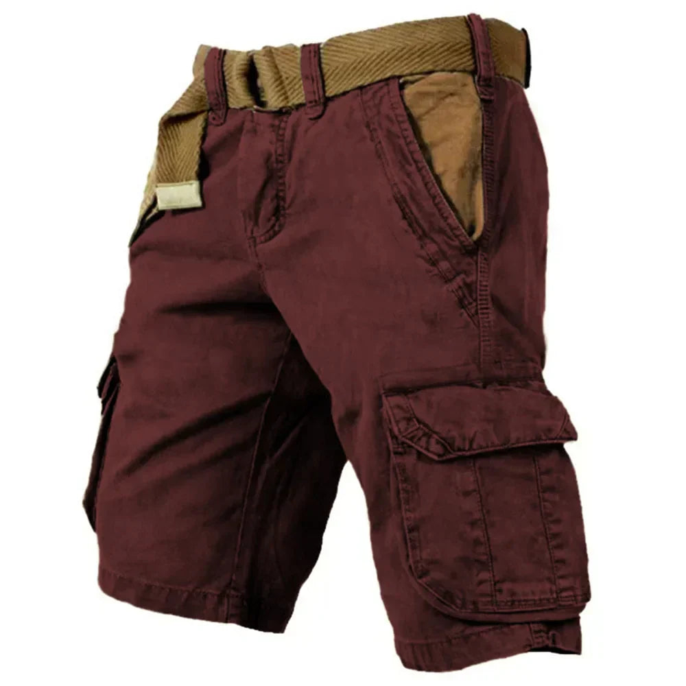 Men's Cotton Cargo Shorts with Practical Pockets