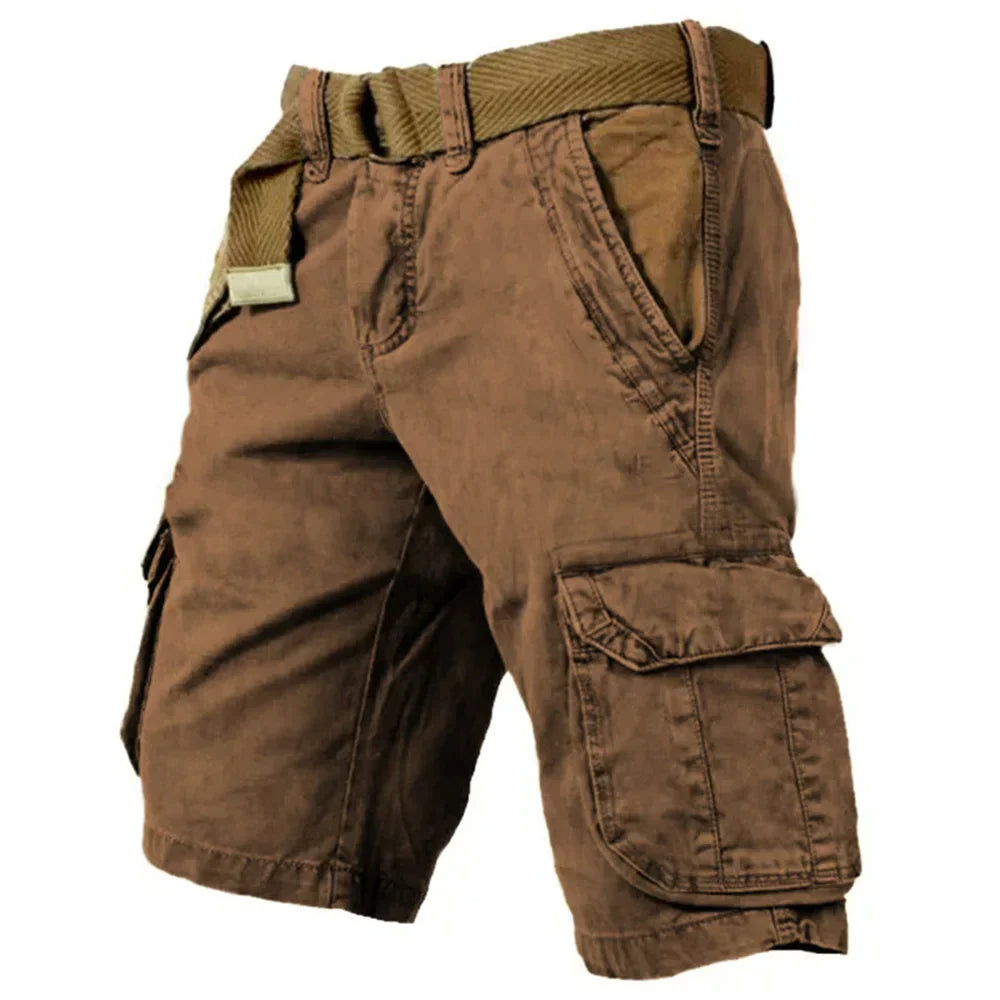 Men's Cotton Cargo Shorts with Practical Pockets